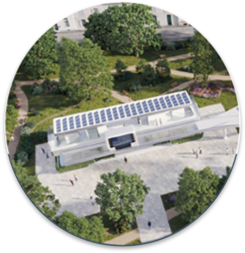 CABLINE station aerial view